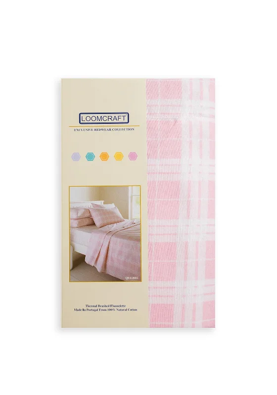 The Home Studio Quebec Thermal Brushed Flannelette Sheet Set, Pink