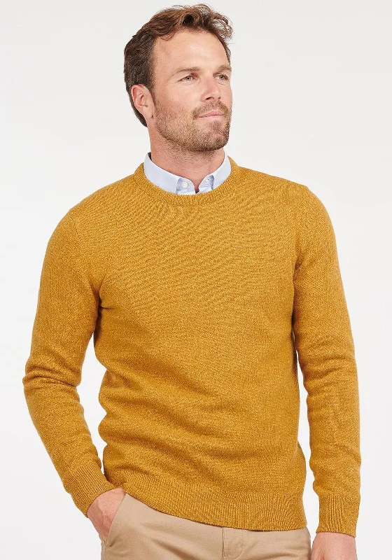 Barbour Men's Tisbury Crew Neck Jumper, CopperCrewneckclassic