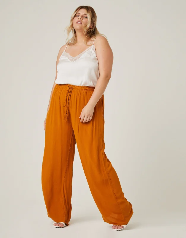 Plus size women's hollow topsPlus Size Woven Summer Pants