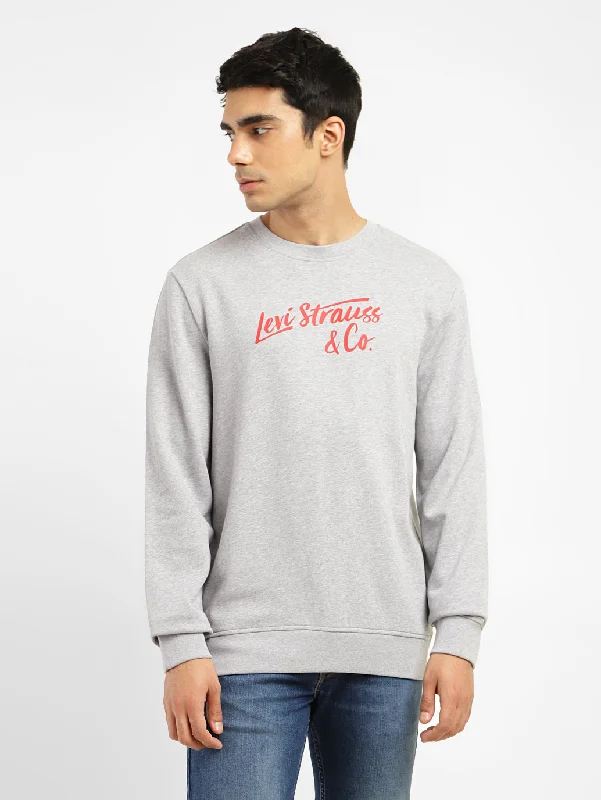 Men's Graphic Print White Crew Neck SweatshirtCrewneckfuture