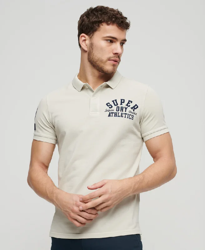 Mesh polo shirtApplique Classic Fit Polo | Light Stone Beige