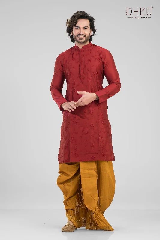 The Shaadi Set-Up-Men's Kurta + Dhoti(Optional)