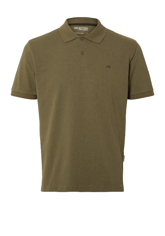 Long-sleeve polo shirtSelected Homme Dante Polo Shirt, Burnt Olive