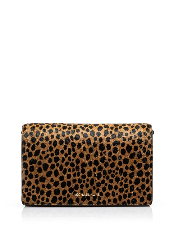 MICHAEL Michael Kors Jet Set Animal Print Crossbody Bag, Black