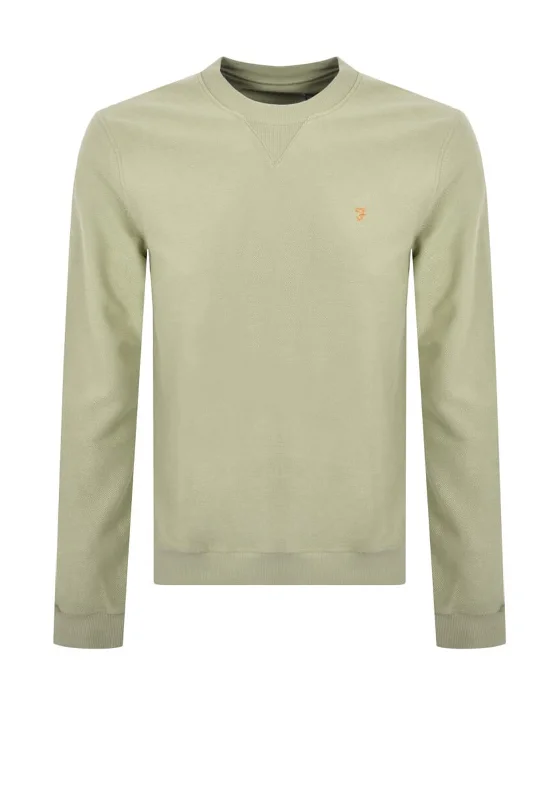 Farah Galli Twill Crew Neck Sweatshirt, BalsamCrewneckAI