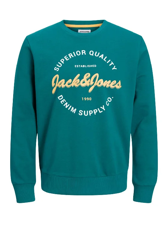 Jack & Jones Boy Andy Crew Neck Sweater, StormCrewneckscene