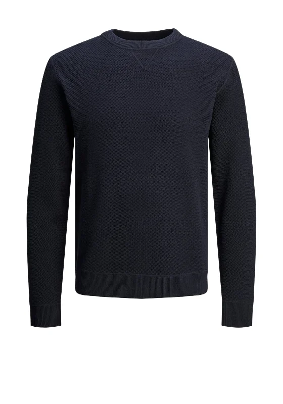 Jack & Jones Christer Crew Neck Jumper, NavyCrewneckenthusiast