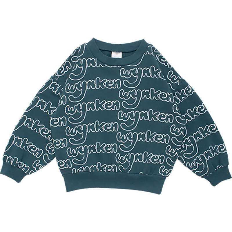 Everywhere Sweat in Alpine Green by Wynken - Last One In Stock - 12 YearsOff-Shoulder Knit Tops