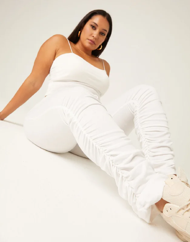 Plus size women's cotton topsPlus Size Ruched Joggers