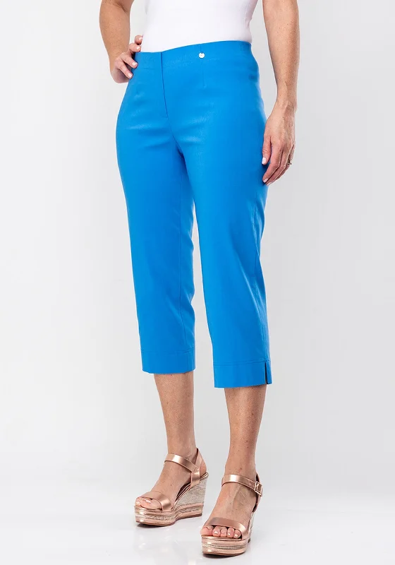 Robell Marie 07 Stretch Crop Trousers, Azure BlueCroptopsweater