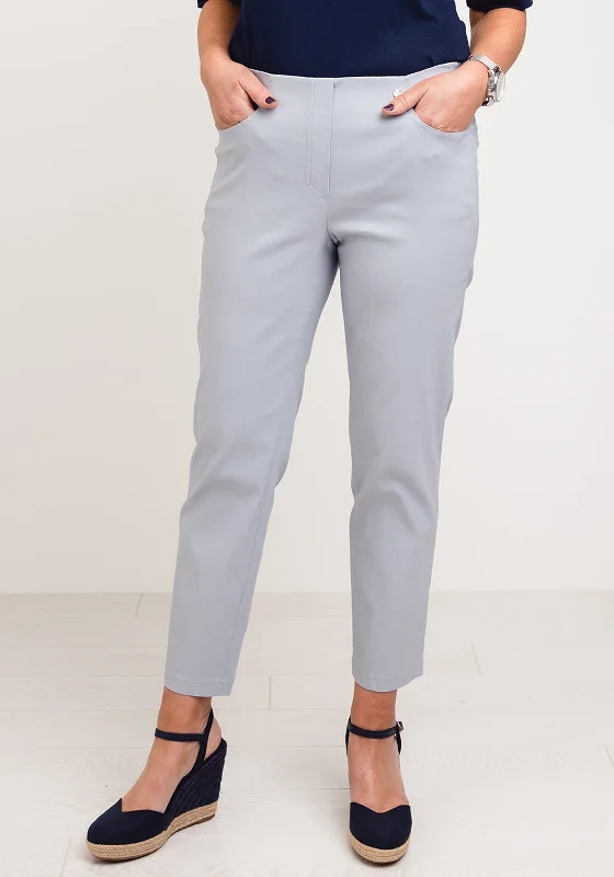 Robell Bella 09 Slim Cropped Trousers, Light GreyCroptopsmart