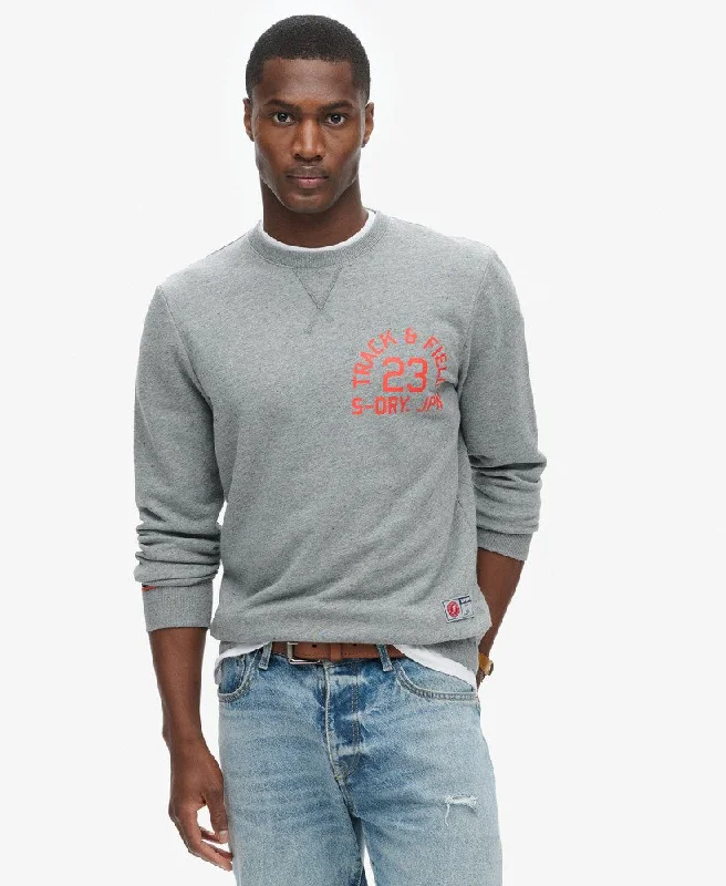 Track & Field Graphic Crew | Flint Grey GritCrewneckstartup