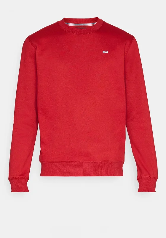 Tommy Jeans Flag Patch Crew Neck Sweatshirt, Magma RedCrewneckquality