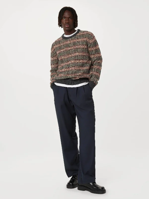 The Donegal Striped Crewneck Sweater in Light BeigeCrewnecktimeless