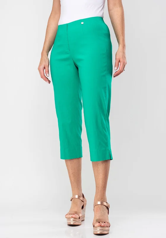 Robell Marie 07 Stretch Crop Trousers, Golf GreenCroptopcolor