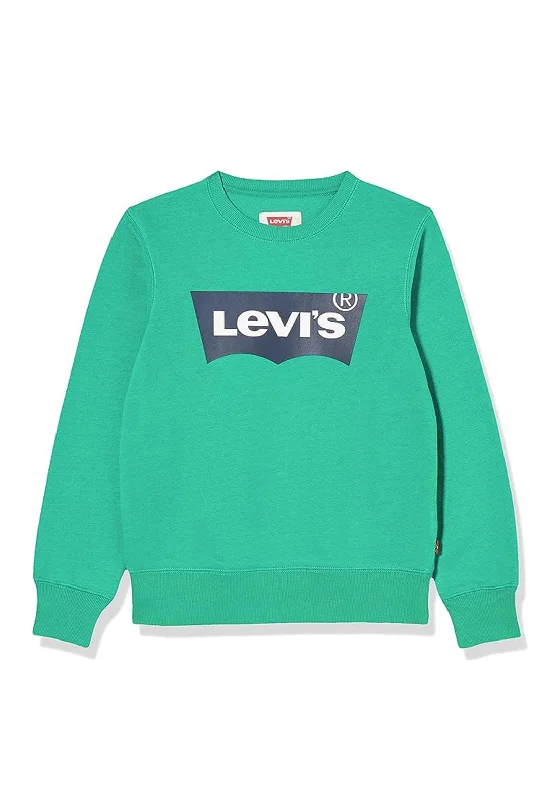 Levi’s Boy Batwing Crewneck Sweatshirt, Bright GreenCrewneckdata