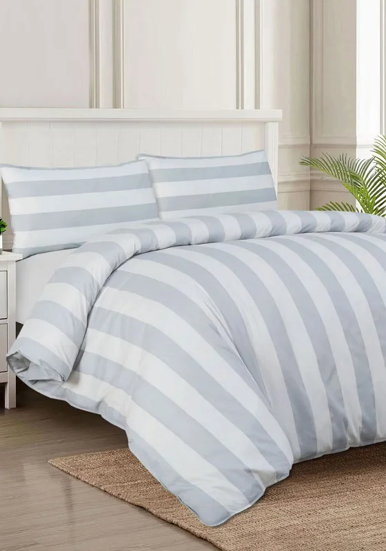 Atlantic Linen Nantes Silver Duvet Cover Set