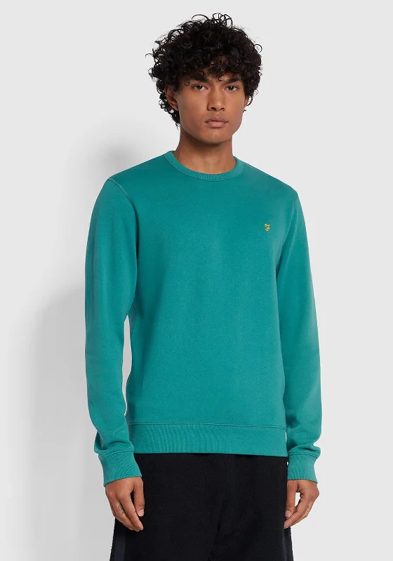 Farah Tim Crew Neck Sweatshirt, Mallard GreenCrewneckwear