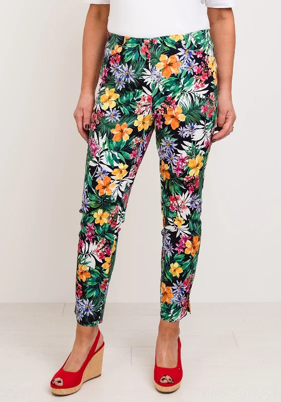 Robell Rose 09 Floral Cropped Jeans, MultiCroptopcraft