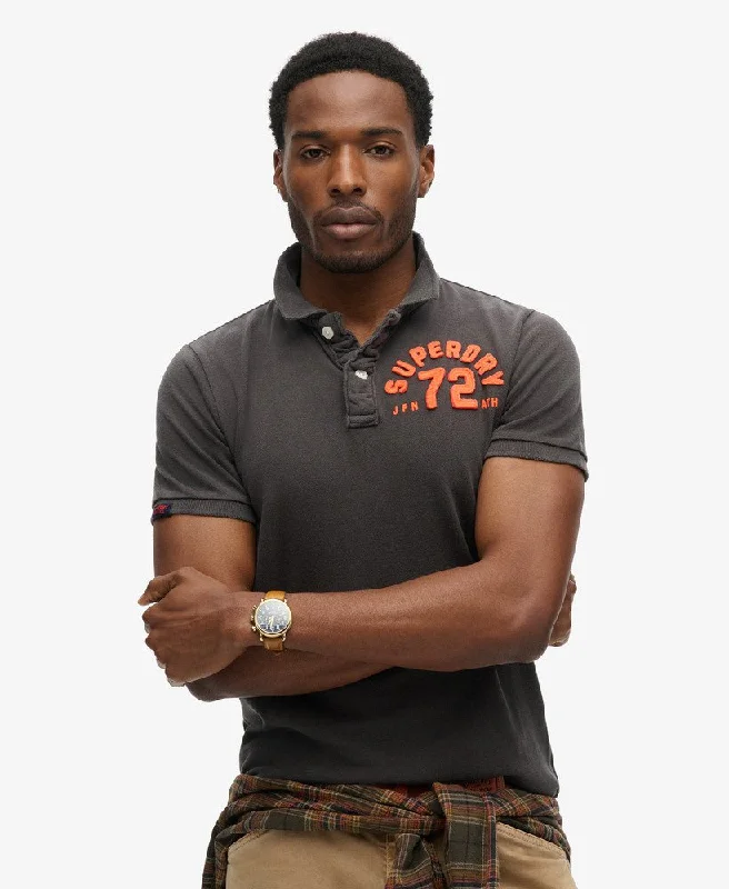 Eco-friendly polo shirtVintage Athletic Polo | Washed Black