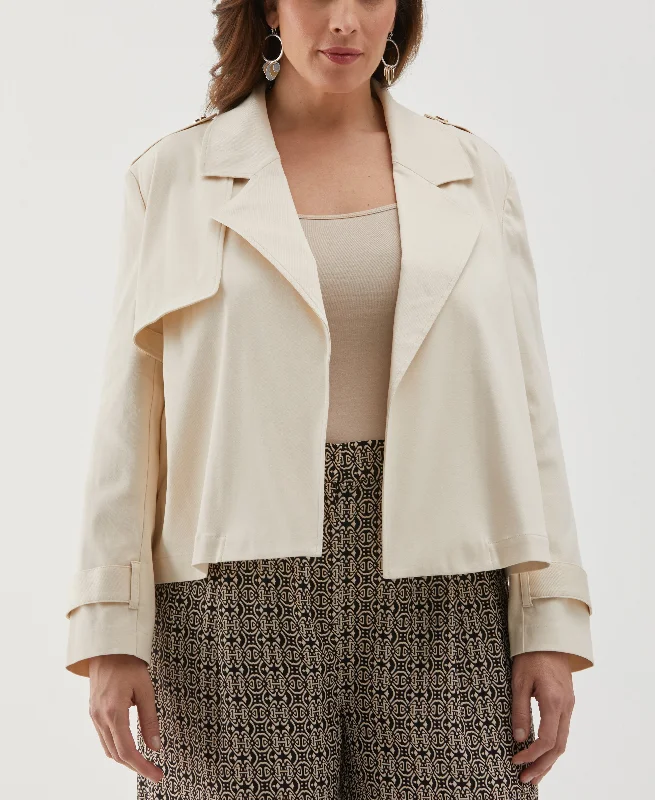 Plus Size Crop Trench JacketCroptopblockchain