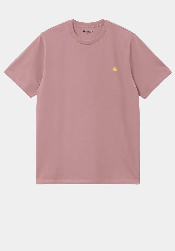 Carhartt WIP Chase Crew Neck T-Shirt, Glassy PinkCrewneckmodern