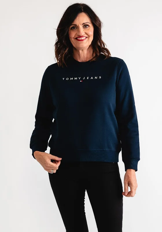 Tommy Jeans Linear Crew Neck Sweatshirt, NavyCrewneckstitch