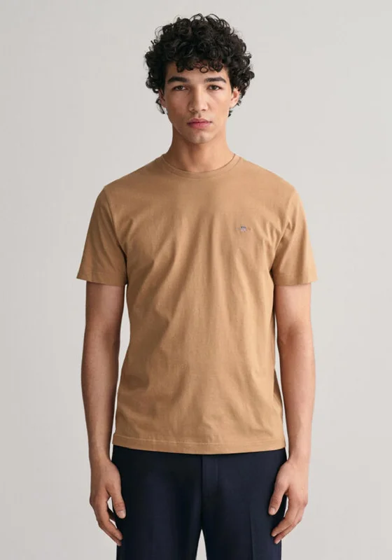 Gant Shield Crew Neck T-Shirt, Warm BeigeCrewneckvr