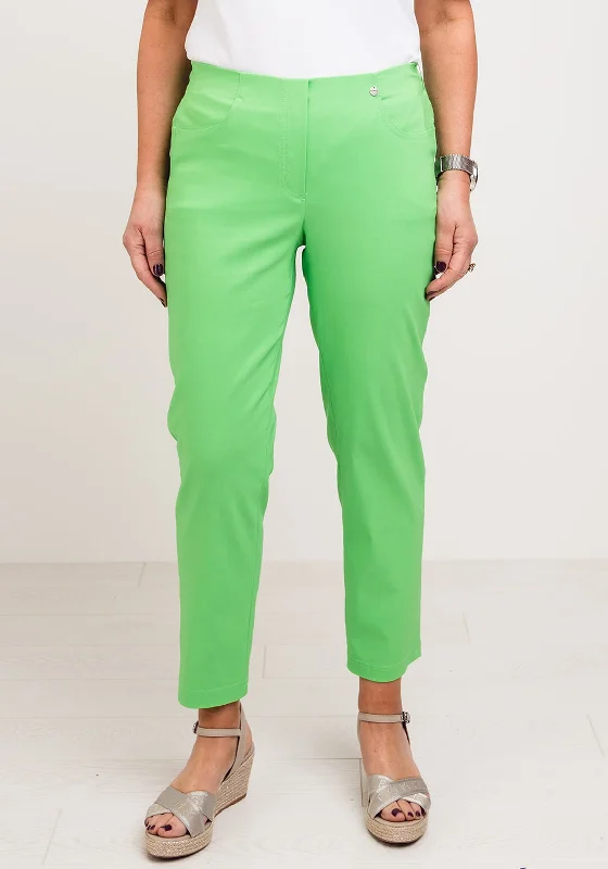 Robell Bella 09 Slim Cropped Trousers, Golf GreenCroptoptech