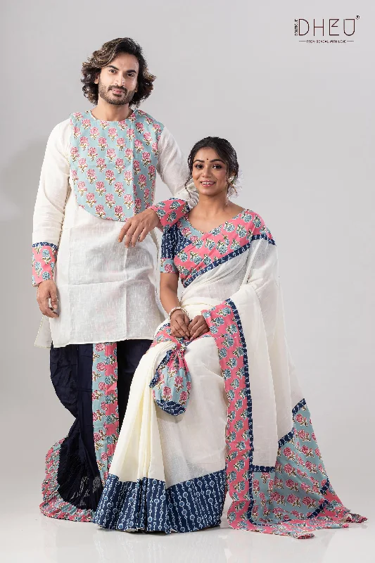 MotiChur- Mekhela-Kurta Couple Set