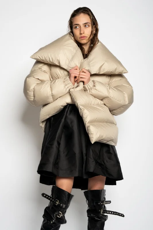 Statement JacketsBEIGE M'A PUFFER JACKET