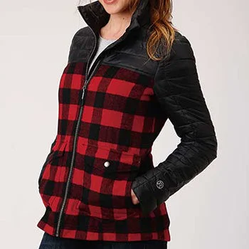 Lounge JacketsRoper Women's Buffalo Plaid Black Jacket