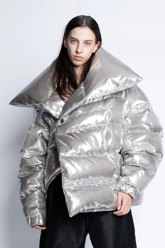 Zippered JacketsSILVER M'A PUFFER JACKET