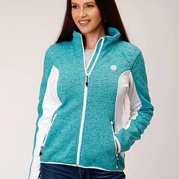 Formal JacketsRoper Women's Turquoise/White Fleece Jacket