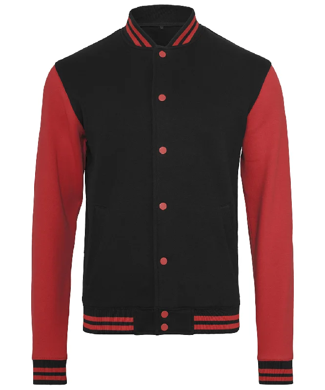 Flannel JacketsSweat college jacket | Black/Red