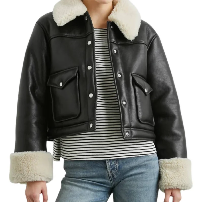 Leather JacketsImani Jacket In Black/ivory