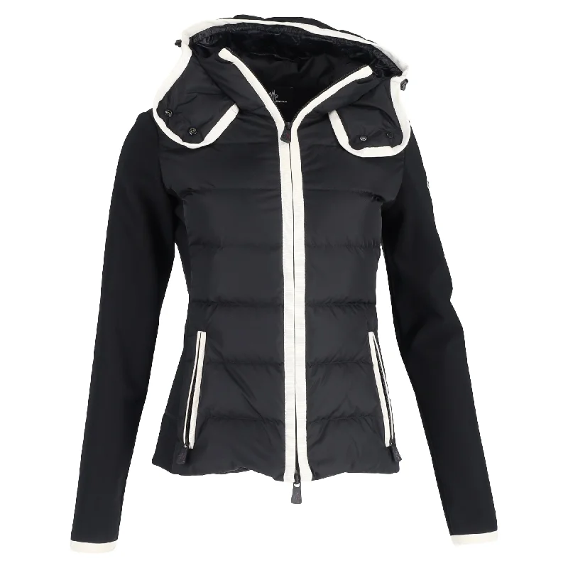 Summer JacketsMoncler Grenoble Padded Zip-Up Jacket in Black Polyester