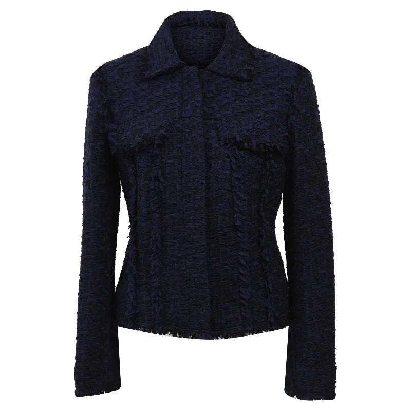 Tasseled JacketsNina Ricci Buttoned Jacket in Wool Tweed