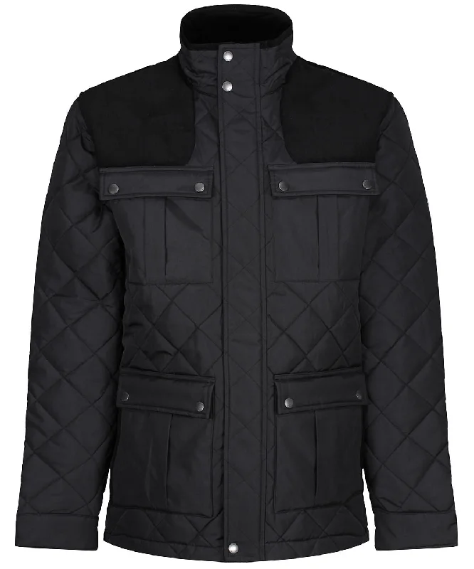 Asymmetrical JacketsPadbury diamond quilt jacket | Black