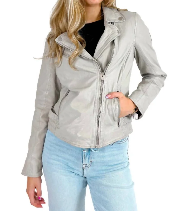 Parka JacketsSofia Leather Jacket In Off White